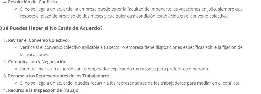 ¿Tiene la empresa derecho a seleccionarme dos semanas de vacaciones? sin que yo este conforme