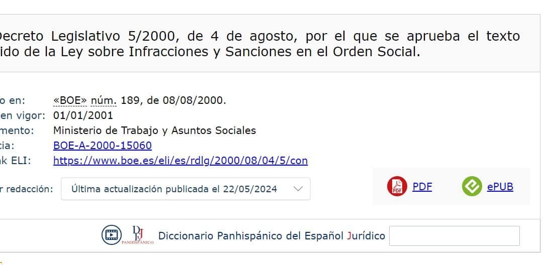 Ley sobre Infracciones y Sanciones en el Orden Social (LISOS) ayuda y explicación